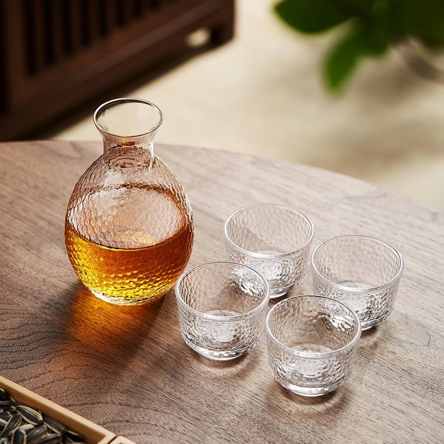 Amazon.co.jp: ポカロティー 徳利 御猪口 セット 耐熱ガラス製